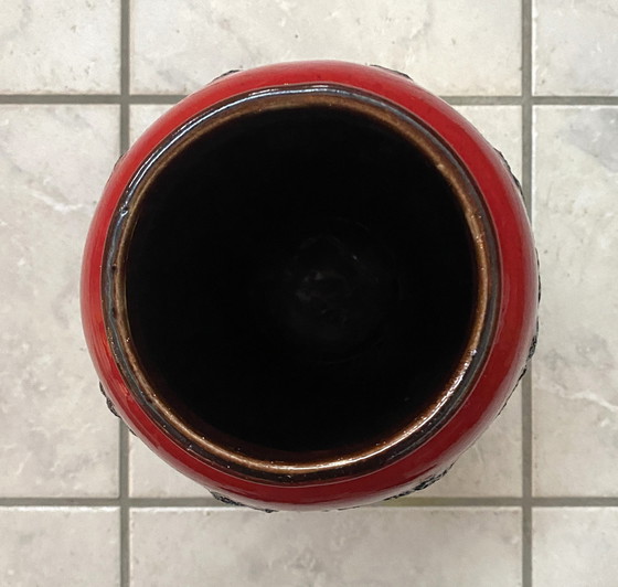 Image 1 of Vat Lava Vase By Scheurich Germany Model 553-38 Heartbeat