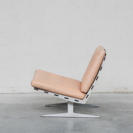 Image 1 of Chaise Vintage "Caravelle" en acier et cuir par Paul Leidersdorff, Danemark 1960