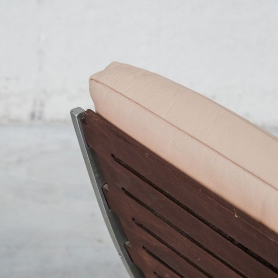 Image 1 of Chaise Vintage "Caravelle" en acier et cuir par Paul Leidersdorff, Danemark 1960