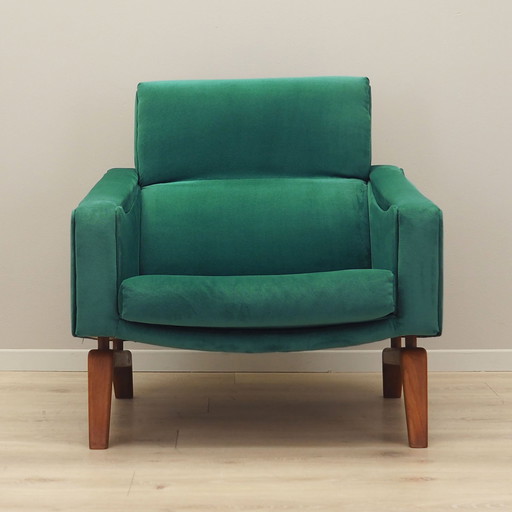 Fauteuil vert, Design danois, 1970S, Production : Danemark