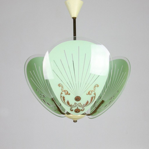 Suspension vintage en verre de Murano, 1950