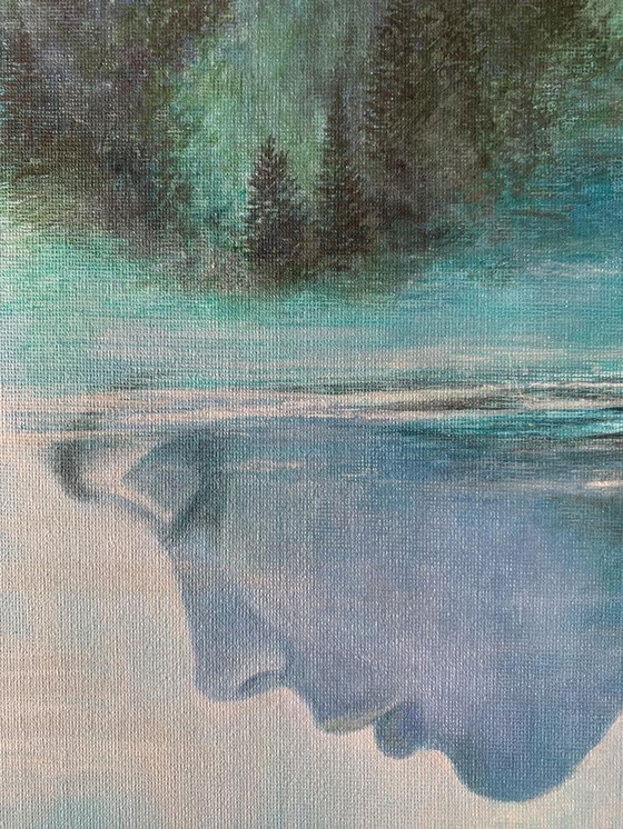 Image 1 of Acrylique Sur Plaque 30X30 Cm - Signé à la Main - The Harmonik