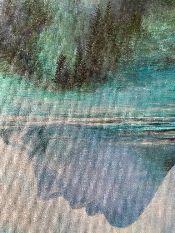 Image 1 of Acrylique Sur Plaque 30X30 Cm - Signé à la Main - The Harmonik