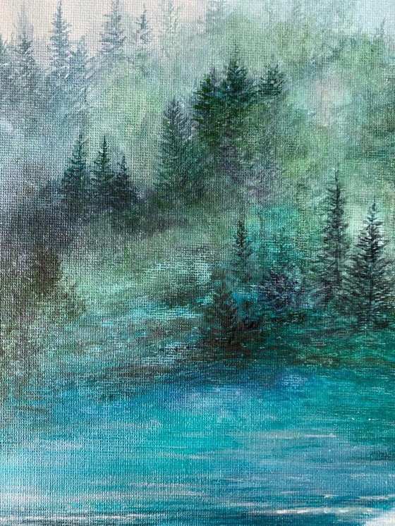 Image 1 of Acrylique Sur Plaque 30X30 Cm - Signé à la Main - The Harmonik