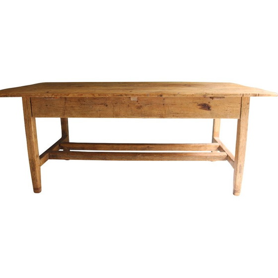 Image 1 of Table de ferme vintage en pin irlandais