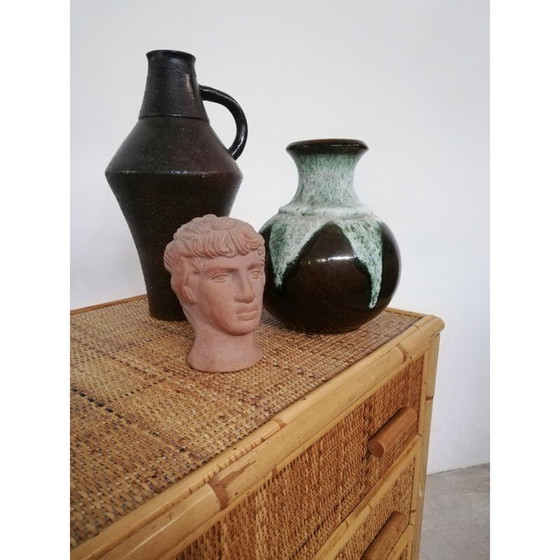 Image 1 of Commode vintage en rotin et bambou, Italie 1970