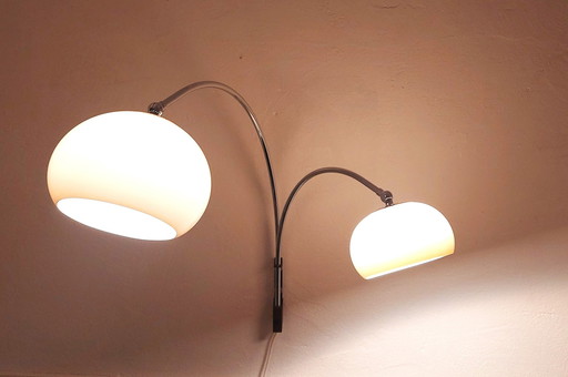 Lampe double arc à champignon Dijkstra vintage - années 70