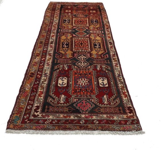 Image 1 of Tapis persan original noué à la main Ardebil Ancien 328 X 109 cm Top condition