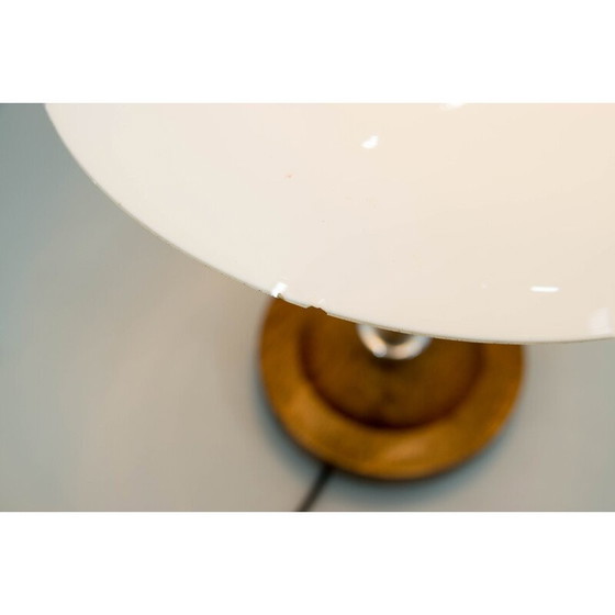 Image 1 of Lampe de table Art déco en bois et verre, années 1930