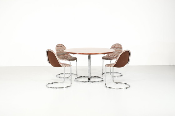 Image 1 of Ensemble De Table Et Chaises « Maia » Par Giotto Stoppino Pour Bernini, Italie 1970S.