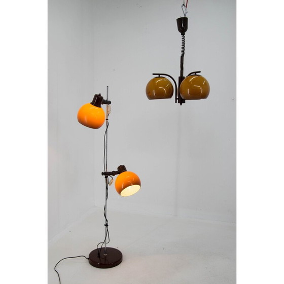 Image 1 of Ensemble de lampadaires et de lustres vintage, Hongrie, années 1960