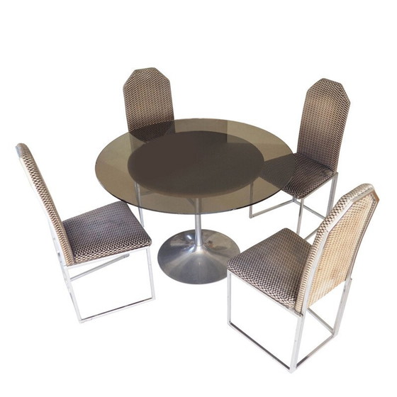 Image 1 of Ensemble de 4 chaises scarface vintage 1970