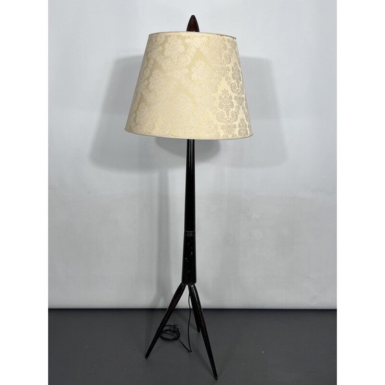 Image 1 of Lampadaire tripode en bois du Mid Century, Italie années 1950
