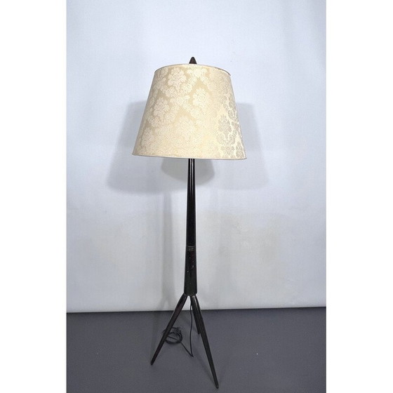 Image 1 of Lampadaire tripode en bois du Mid Century, Italie années 1950