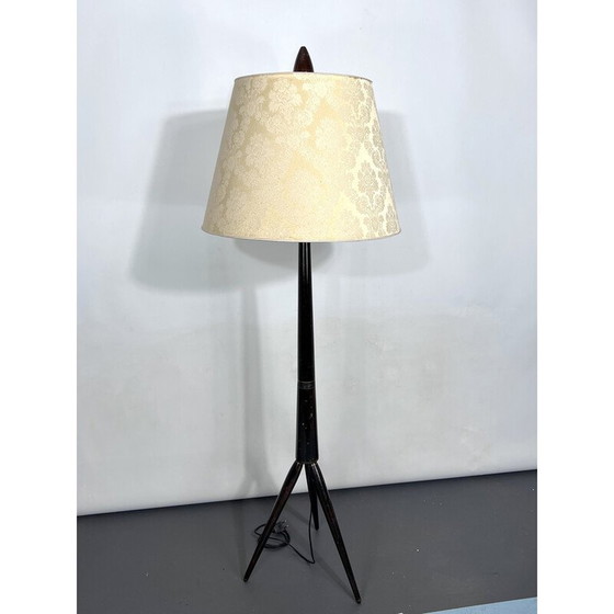 Image 1 of Lampadaire tripode en bois du Mid Century, Italie années 1950