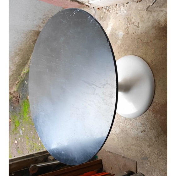 Image 1 of Table basse vintage en marbre noir et aluminium, 1970