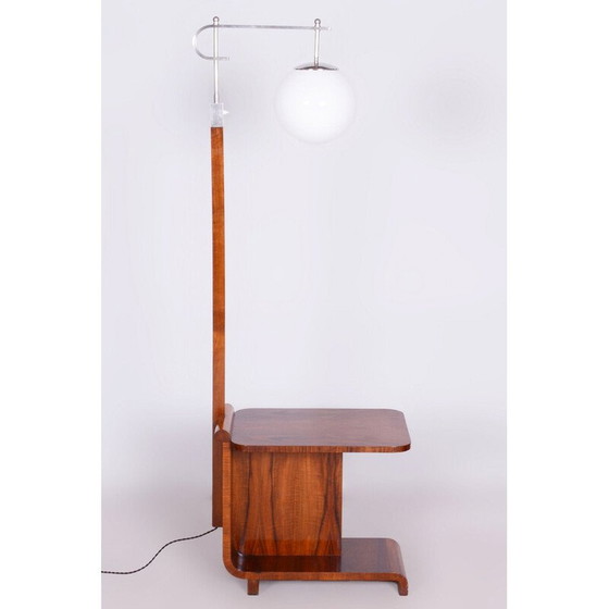 Image 1 of Lampadaire Vintage Art Déco en noyer et hêtre par Jindrich Halabala pour Up Zavody, Tchécoslovaquie 1930