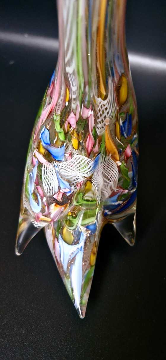 Image 1 of Oiseau Bizantino en verre de Murano des années 50 étiqueté