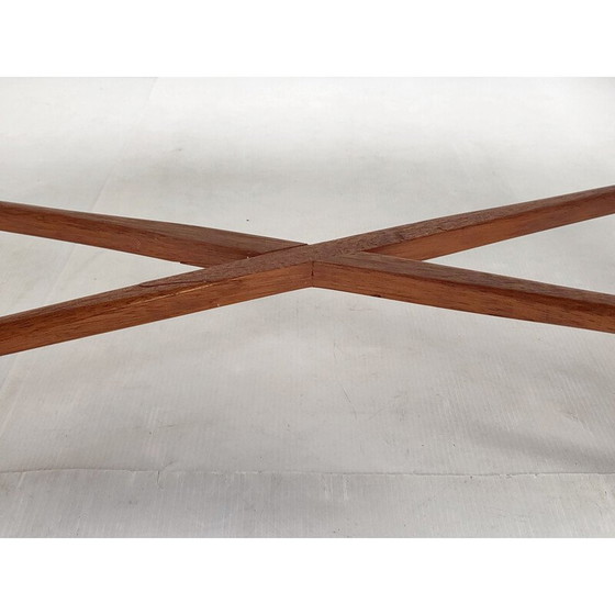 Image 1 of Table basse scandinave vintage en teck et verre, 1960