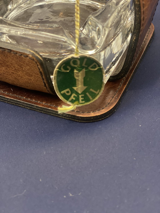 Image 1 of Cendrier Goldpfeil avec garniture en cuir