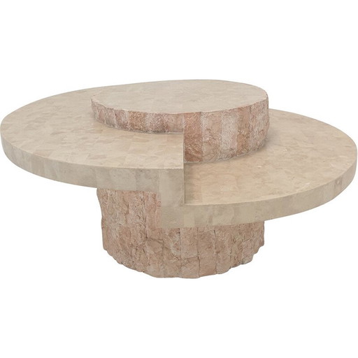 Table basse vintage en pierre de Mactan par Magnussen Ponte, 1980