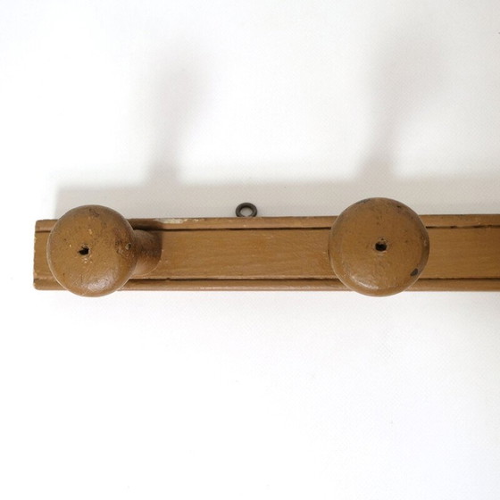 Image 1 of Porte-manteau vintage en bois avec 5 patères