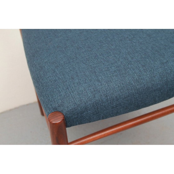 Image 1 of Ensemble de 4 chaises de salle à manger vintage en teck par Gustav Herkskröter pour Lübke, Allemagne années 1960