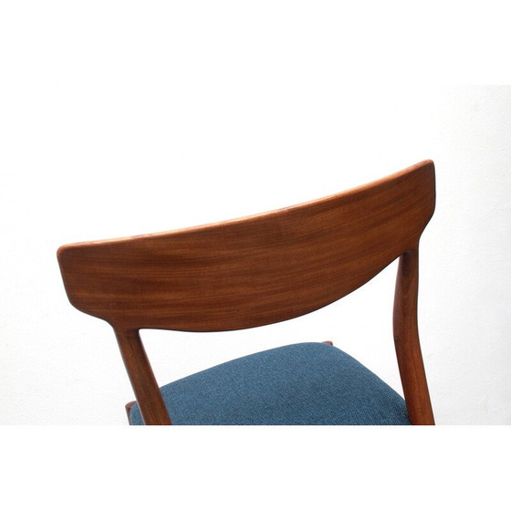 Image 1 of Ensemble de 4 chaises de salle à manger vintage en teck par Gustav Herkskröter pour Lübke, Allemagne années 1960
