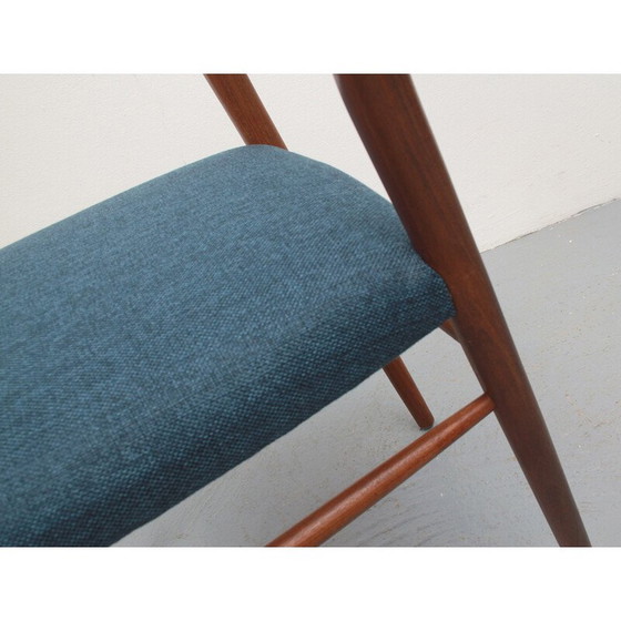 Image 1 of Ensemble de 4 chaises de salle à manger vintage en teck par Gustav Herkskröter pour Lübke, Allemagne années 1960