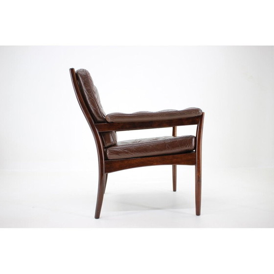 Image 1 of Fauteuil en cuir vintage, Scandinavie 1960