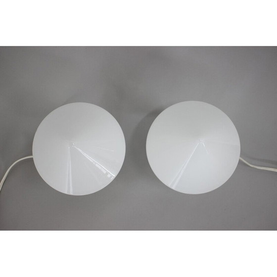 Image 1 of Paire de lampes de table Art déco vintage avec base en albâtre, Tchécoslovaquie 1940