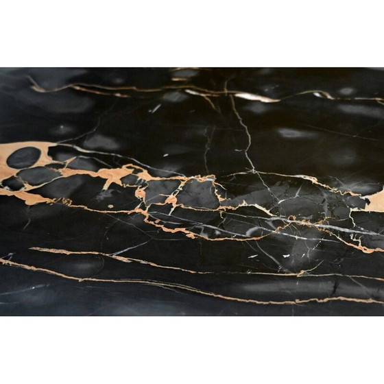 Image 1 of Buffet vintage en cèdre et marbre noir pour Maison Stourm, années 1940