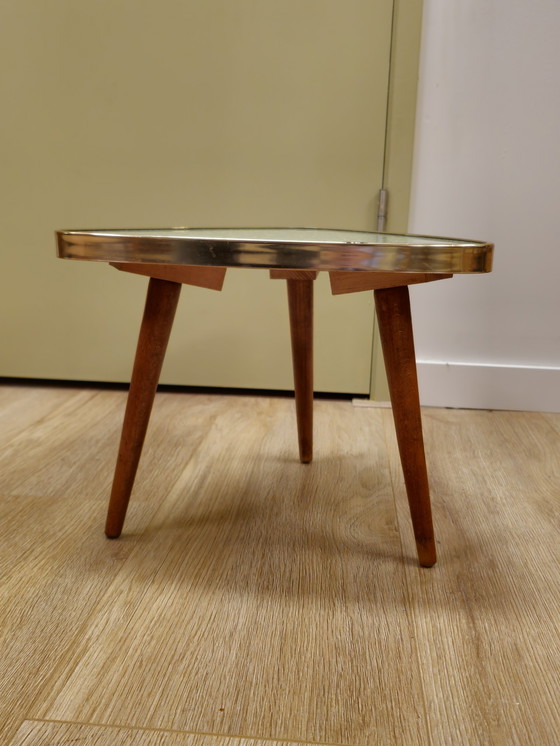 Image 1 of Vintage Green Plant Table Side Table