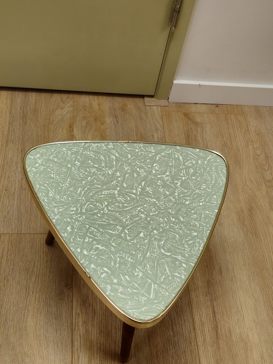 Image 1 of Vintage Green Plant Table Side Table