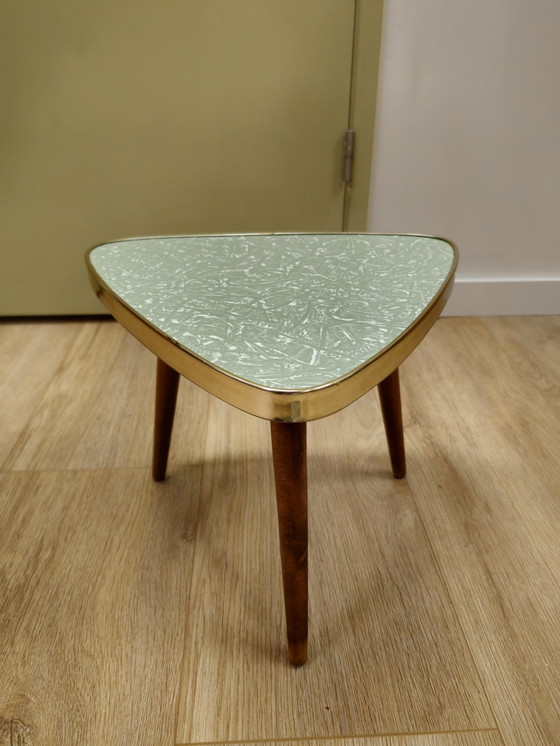 Image 1 of Vintage Green Plant Table Side Table