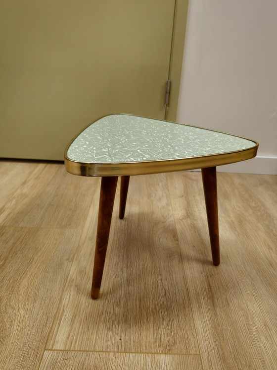 Image 1 of Vintage Green Plant Table Side Table