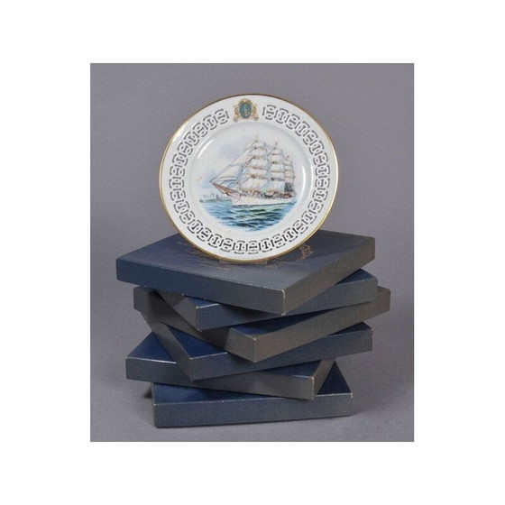 Image 1 of Ensemble de 6 assiettes en porcelaine vintage Bing & Grondahl