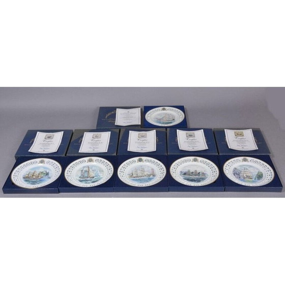 Image 1 of Ensemble de 6 assiettes en porcelaine vintage Bing & Grondahl