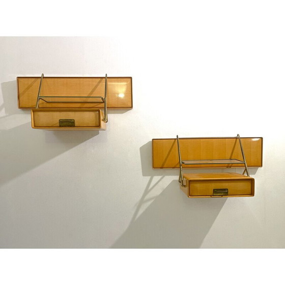 Image 1 of Paire de tables de nuit du milieu du siècle par Silvio Cavatorta, années 1950