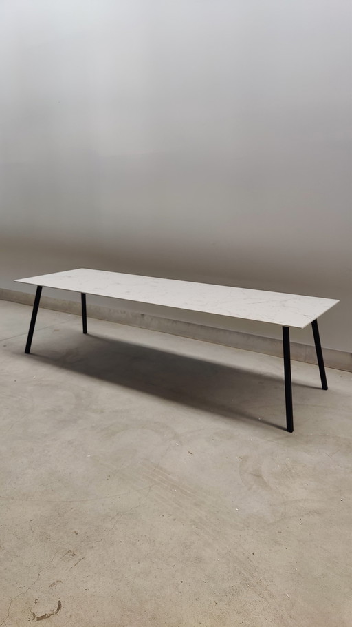 Table de salle à manger en céramique 280X90Cm - Blanc