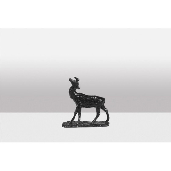 Image 1 of Sculpture en bronze "Deer Belling" de François Pompon pour l'Atelier Valsuani, 2006