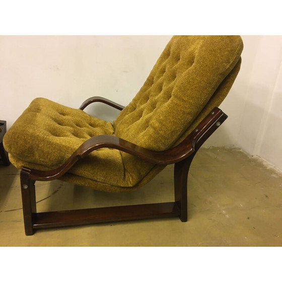 Image 1 of Fauteuil vintage avec repose-pieds, République tchèque, 1970