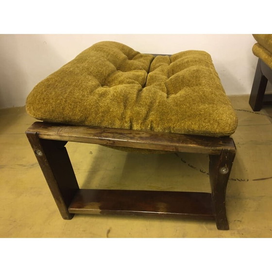 Image 1 of Fauteuil vintage avec repose-pieds, République tchèque, 1970