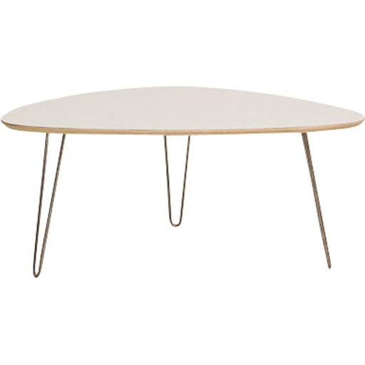 Table basse vintage avec pieds en métal, France