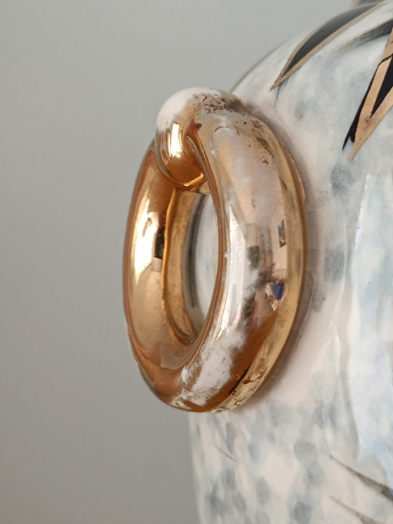 Image 1 of Vase Fait Main Aux Motifs Floraux 