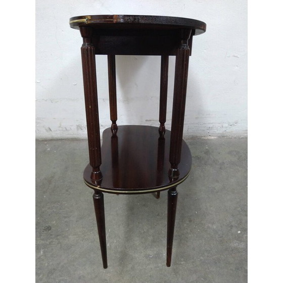 Image 1 of Table d'appoint vintage en acajou avec tiroir