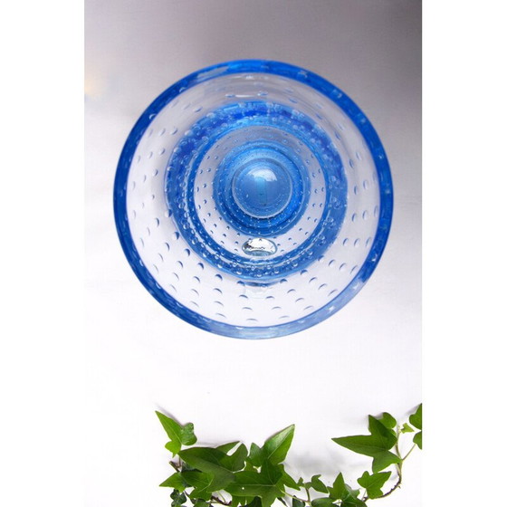 Image 1 of Vase vintage BolleBlu en verre de Murano avec bulles Italie 1970