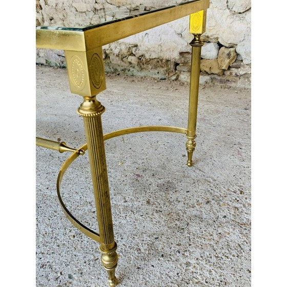 Image 1 of Table basse vintage en marbre vert, France 1960