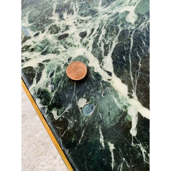 Image 1 of Table basse vintage en marbre vert, France 1960