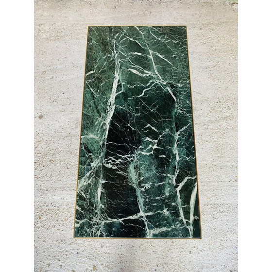 Image 1 of Table basse vintage en marbre vert, France 1960